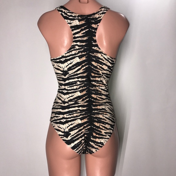 Vtg Volcom tiger print One Piece Swimsuit - Picture 5 of 8